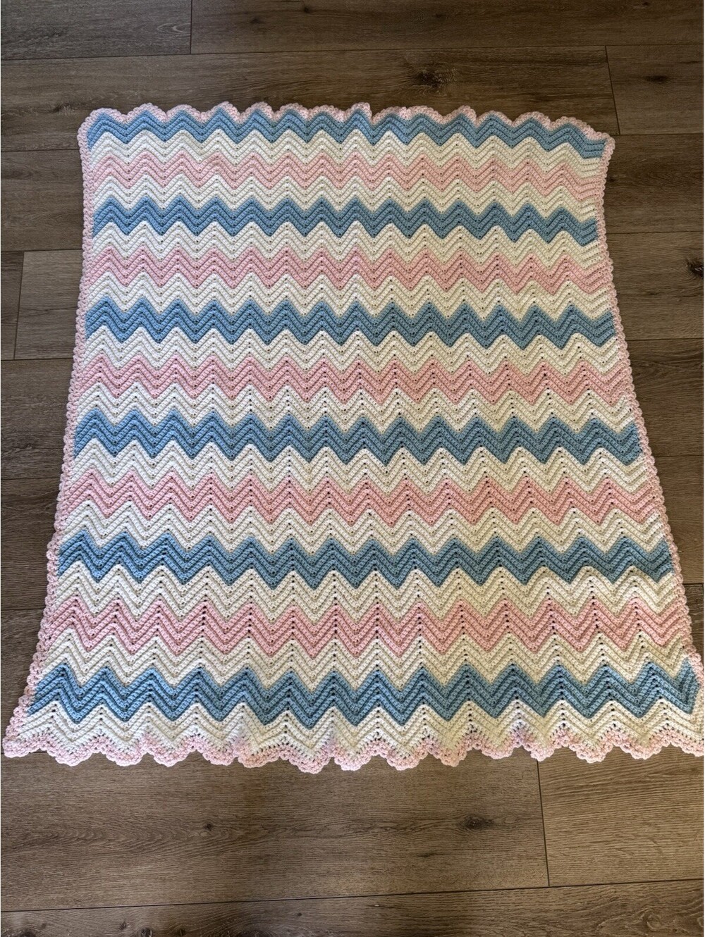 Pink/Blue Lap Afghan